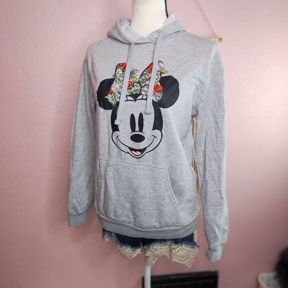Disney Minnie Mouse Gray Sweatshirt Medium NWOT - Picture 3 of 6